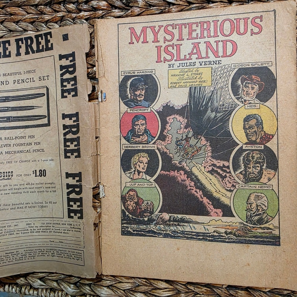 Classics Illustrated Comic Lot 6 Books 1940s-50s Vintage Fair Condition - Picture 4 of 11